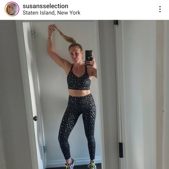 Marika Pants - Marika black starburst foil size medium brand new still in bag.